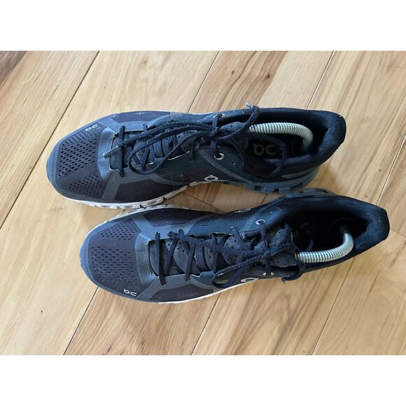 On Cloudflow Men's Black Asphalt Athletic Running Shoes Sneakers Size 9.5 - Picture 9 of 11